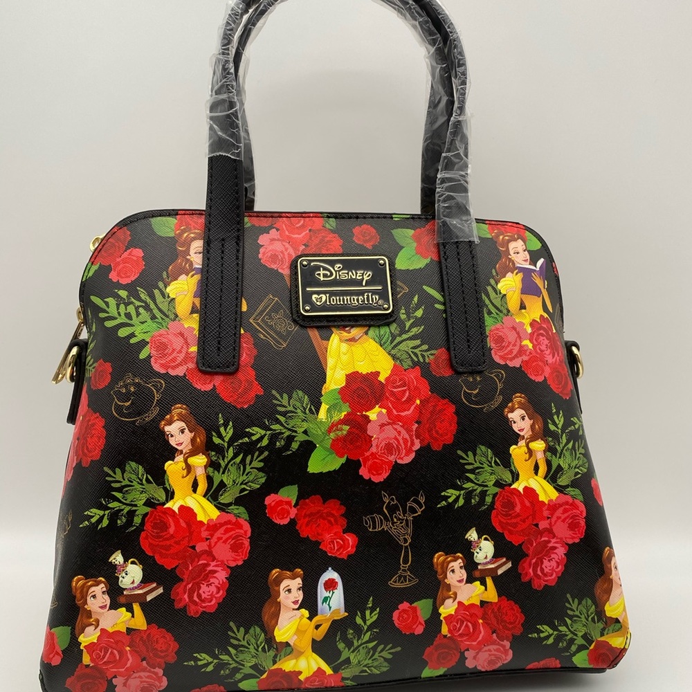 Disney loungefly beauty and the beast purse